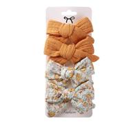 Pack of 4 Bow Hair Clips Girls, Duck Beak Clip Hairpin, Cute Hair Clips, Small Hair Accessories, Hair Styling Accessories for Birthday, Christening, Christmas, Carnival, Yellow