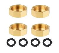 Pack of 4 Brass Blanking Caps - Durable 15mm Stop End for Washing Machine, Radiator, and Faucets, Hex Radiator Valve Caps for Secure Sealing, Ideal for Plumbing and DIY Projects