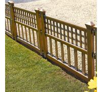 Pack Of 4 Bronze Plastic Fence Panels Garden Lawn Edging - Constructed From A Tough Polyurethane - With Bronze Coloured Finish