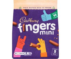(Pack Of 4) Cadbury Chocolate Mini Fingers Biscuits 5x19.3g