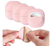 Pack of 4 Cases for Apple Airtag, Compatible with Apple Air Tag Tracker, with 3M Adhesive Stick, Self-Adhesive Airtag Case, Suitable for TV Remote Control, Car, Bike, Drone, Camera, Ski, Luggage (Pink