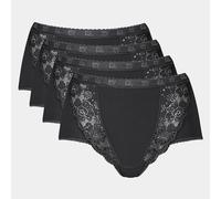 Pack of 4 Chic Maxi Knickers in Cotton Mix Black
