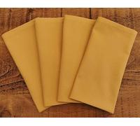 PACK OF 4 CHRISTMAS PLAIN MUSTARD TABLE NAPKINS