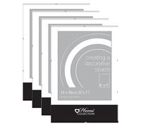 Pack of 4 - Clip Frame Picture Frame 5”x7” inch / 13cm x 18cm with Glass Front Wall Hanging, Posters Certificates Drawings Illustrations Best Moment Photo Frame for Home and Office Décor