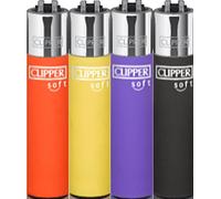 Pack of 4 Clipper® Micro Flint Lighters - Soft Touch Micro Clipper Lighters