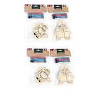 Pack Of 4 Colour Your Own Christmas Tree Decorations | Decorate Your Own Baubles