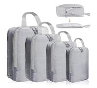 Pack of 4 compression bags, packing cubes compression travel organiser, storage suitcase can meet all your travel needs (grey, 4 pieces)