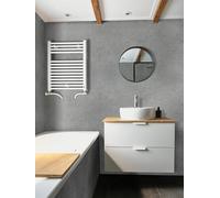 Pack of 4 Concrete Grey Shower Wall Panels - 250mm x 2.7m x 8mm, Waterproof PVC, Easy Install, Bathroom, Shower Surround & Ceiling Panels