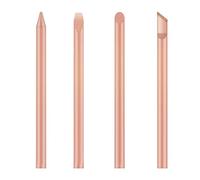 Pack of 4 Copper External Heat Solder Iron Tips Replacement for 30W/40W/60W Welders Soldering Iron Tips Welding Tools Solder Head