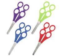 Pack of 4 Craft Scissors, Therapist Scissors, with Scale Double Handle, Children's Learning Scissors, Helper Scissors, Mother Scissors, Toddler, 2 Years School, Plastic Children's Scissors for DIY Art