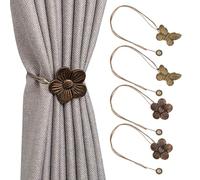 Pack Of 4 Curtain Ties, Curtain Ties No Drilling, Magnetic Curtain Fasteners, Magnetic Curtain Tiebacks Buckles, Curtain Ties, Curtain Tie Holders