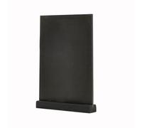 Pack of 4 -Deflecto Double-Sided Table Chalkboard Sign, Freestanding Mini Display for Cafés, Weddings, Parties, Menus, Event Labels, Tabletop Message Board for Home or Business - Black A4
