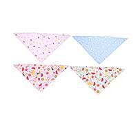 Pack of 4 Dog Bibs Skin-Friendly Pet Bandana Pet Triangle Collar Neckerchief for Dogs Dog Collar with Bow Dog Birthday Bandana Dog Neckerchief Colourful Fabric BESPORTBLE