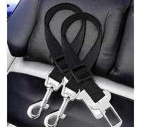 Pack of 4 Dog Harness Seat Belt Dog Seat Buckle Clip Car Seat Belt Adjustable Car Harness Restraint Attachment Clip Pet Seat Belt Pet Travel Accessories for Dogs Cats