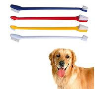 Pack of 4 Double Ended Dog & Cat Dental Oral Care Toothbrush Healthy Pet Grooming Tool Teeth Brush for Dogs Tooth Cleaner Care for Small to Large Dogs Cats