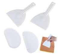 Pack of 4 dough spatulas, pizza spatula, dough card, pizza dough spatula, pizza spatula, plastic spatula with hanging holes, dough spatula for comfort, space-saving, pastry bread baking (white)