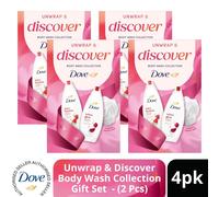 Dove Women's Unwrap & Discover Body Wash Collection - Gift Set - 2 Piece | Size: 4 Pack