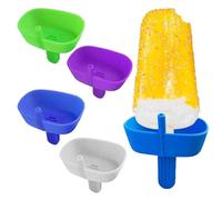 Pack of 4 Drip-Free Ice Lolly Holders for Children, Silicone Ice Holder Children Reusable Ice Holder for Children, Ice Drip Protection for Boys and Girls, for Toddlers, Mess Free