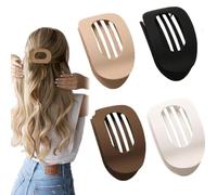 Pack of 4 Duckbill Hair Clips for Women, Matte Large Clips, Simple & Elegant Flat Crab Clips for Office, School, Festive Occasions
