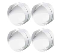 Pack of 4 Duct Backdraft Blocker 4 Inch / 100mm Pipe Connector with Backdraught Shutter, Backdraft Damper Dryer Vent Hose, Inline Extractor Fan Vent Back Draught Shutter