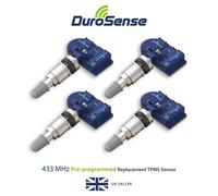 Pack of 4 DuroSense TPMS Rubber Valve Sensor PRE-CODED for Lexus DS066RLEX-4