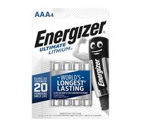 Pack of 4 Energizer Lithium AAA Batteries - Excellent for Bike Lights