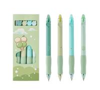 Pack of 4 Erasable Ballpoint Pens Anti Stress Pen Super Soft Blue Ink 0.5mm Tip Diameter Heat Sensitive