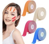 Pack of 4 Face Lifting Tape, 2.5 cm x 5 m Lifting Tapes Face, Face Tape Against Wrinkles, Anti-Wrinkle Face Tape for Firming and Tightening the Skin