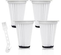 Pack of 4 Filters for Einhell TE-SV 18 Li, Washable Filter Vacuum Cleaner Accessories, Reusable Pleated Filter, Suitable for Einhell Cordless Handle Vacuum Cleaner TE-SV 18 Li