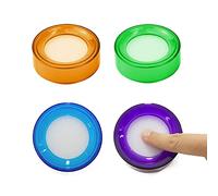 Pack of 4 Finger Moisturiser Finger Wet Sponge Plastic Humidifier Sponge Fingertips Humidifier Non-Slip Finger Round Wet for Office Bank Cashier Counting Envelopes Stamps Bills