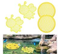 Pack of 4 Floating Bee Island, Bee Drinkers for the Garden, Honeycomb Pattern Design, Floating Bee Island for Pollinators, for Bee Feeding in the Garden Outdoors, Flower Floating Bee Watering Station