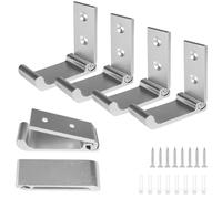 Pack of 4 Foldable Wall Hooks, 90° Foldable Coat Hooks, 75 x 25 x 67 mm, Wall Hooks Foldable with 8 Screws, Aluminium Alloy Folding Hooks, for Kitchen, Bathroom, Wall, Jacket, Backpacks and Towels