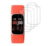 Pack of 4: for Fitbit Charge 6 film, soft TPU protective film, anti-scratch screen protector, Fitbit Charge 5 tempered glass, high sensitivity, high transparency, tempered glass screen protector
