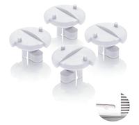 Pack of 4 Fridge Vent Clip for Dometic, Turnbuckle Clip for Fridge, Lock Screw Clip for Caravan, Locking Screw for Ventilation Grille, Replacement Parts for Dometic L100 L200, White