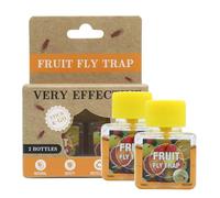 Pack of 4 Fruit Fly Traps, Indoor Fly Trap, Fruit Fly Trap for Kitchen, Fruit Basket, Storage, Sink with Funnel up to 3 Weeks Performance per Bottle, Children and Pet-Friendly