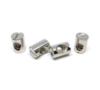 Pack of 4 Furniture Barrel Nut M6 x 14mm | Durable Cross Dowels for Beds and Flat Pack Furniture | Essential for Furniture Assembly | M6 Nuts for Secure Fittings