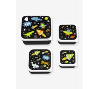 Pack of 4 GALAXY Lunch Boxes for Children, A Little Lovely Company black