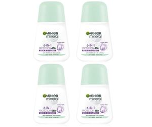 (Pack of 4) Garnier Mineral Protection 6 Floral Fresh Scent Anti-perspirant Roll On for Women 4x50ml