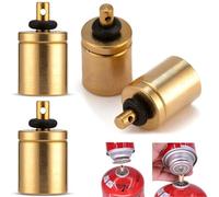 Pack of 4 Gas Refill Adapters Butane Canister Valve Head for Camping Stove Hiking Picnic Outdoor