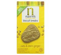 (Pack Of 4) - Gluten Free Biscuits Breaks Oats & Stem Ginger | NAIRN'S OATCAKES