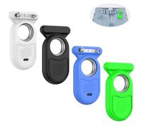 [Pack of 4] GPS Tracker Holder for Samsung, MOWYEOK Soft Silicone Hidden Pin Holder Compatible Samsung Galaxy Smarttag2, Suitable for Keys, Wallet, Luggage (Black + White + Blue + Green)