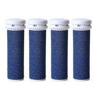 Pack of 4 Hantoc Extra Coarse Mineral Replacement Rollers, Compatible with Emjoi Micro Pedi Callus Remover, Refill Rollers, Blue