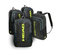 Pack of 4 Head Base Backpack 17L padel backpacks Black/Yellow