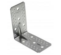 Pack Of 4 - Heavy Duty Galvanised Reinforced Angle Bracket - Corner Brace - Structural Repair - Wood Connector - 145X70X90mm