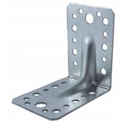 Pack Of 4 - Heavy Duty Galvanised Reinforced Angle Brackets - Corner Braces - Structural Repair - 90X90X65mm