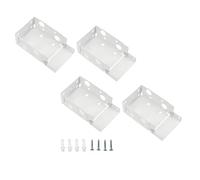 Pack of 4 Heavy Duty Metal Blind Bracket Supports Track Brackets for Strong Roller Shade Installation in House & Work Area Roller Blind Mounting Brackets