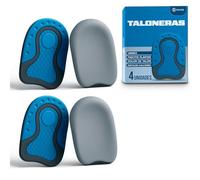Pack of 4 Heel Cups to Correct Plantar Fasciitis and Calcaneo Spur - Silicone Insoles for Men and Women - Gel Spur Pad - Unisex - Transparent