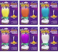 Pack of 4 High Quality Amazing Opening Lotus Flower Musical Birthday Candles