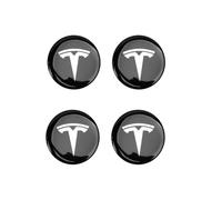 Pack of 4 Hub Cover Stickers Compatible with Tesla Model Y 56 mm, Hub Caps Badge Sticker, Car Wheel Hub Cap Sticker, Car Logo Sticker