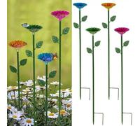 Pack of 4 Insect Drinkers 63 x 9 cm Bees Insect Drinking Cups Metal Flower Shape Bee Drinker for the Garden to Provide a Safe Drinking Water Source for Pollinators Bees (4PCS/SET)